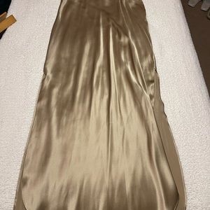 Bias Cut Silk Maxi Skirt